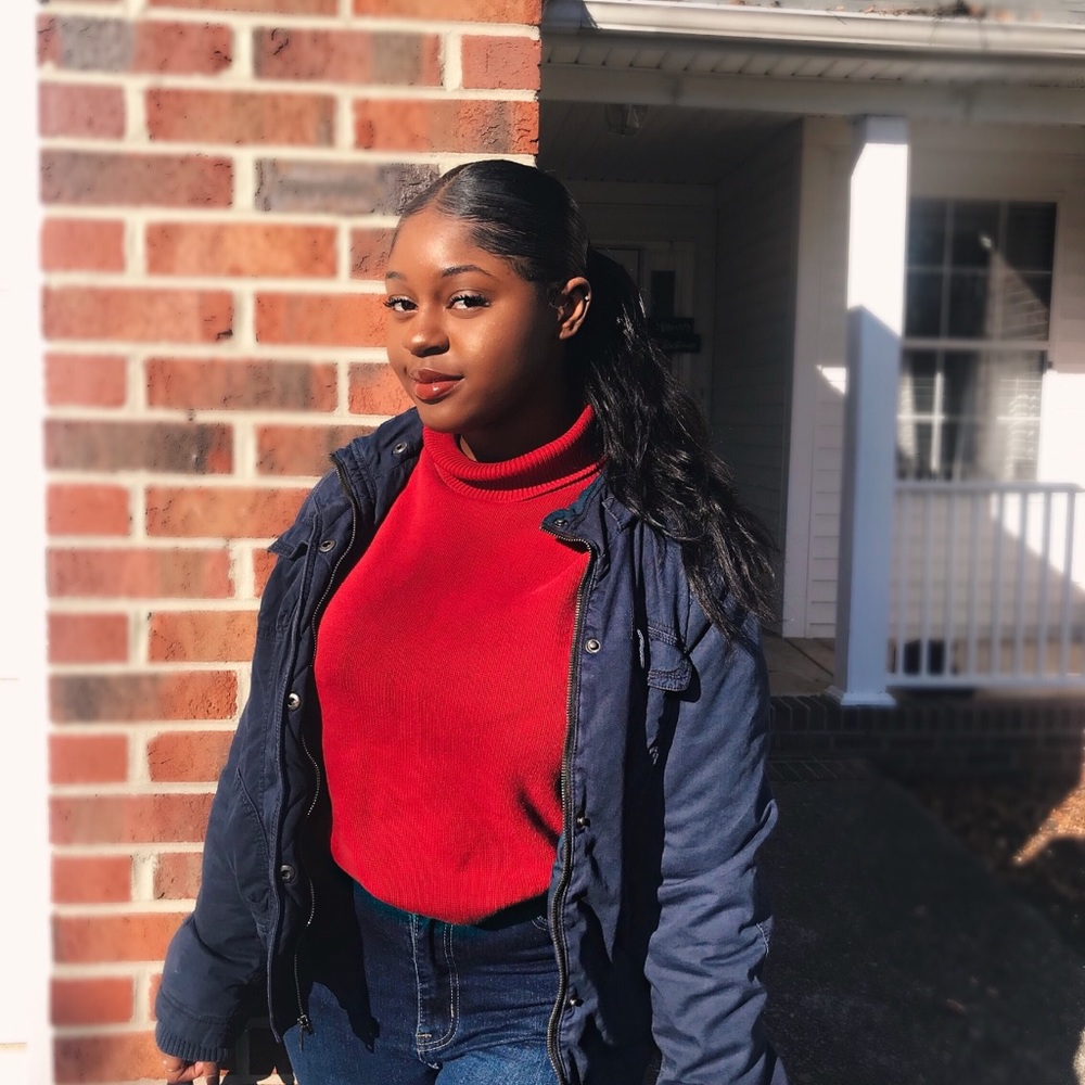 red turtle neck